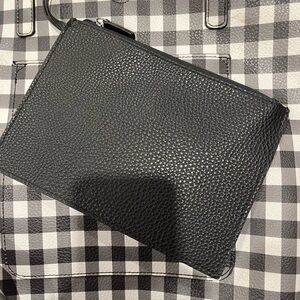 White black purse